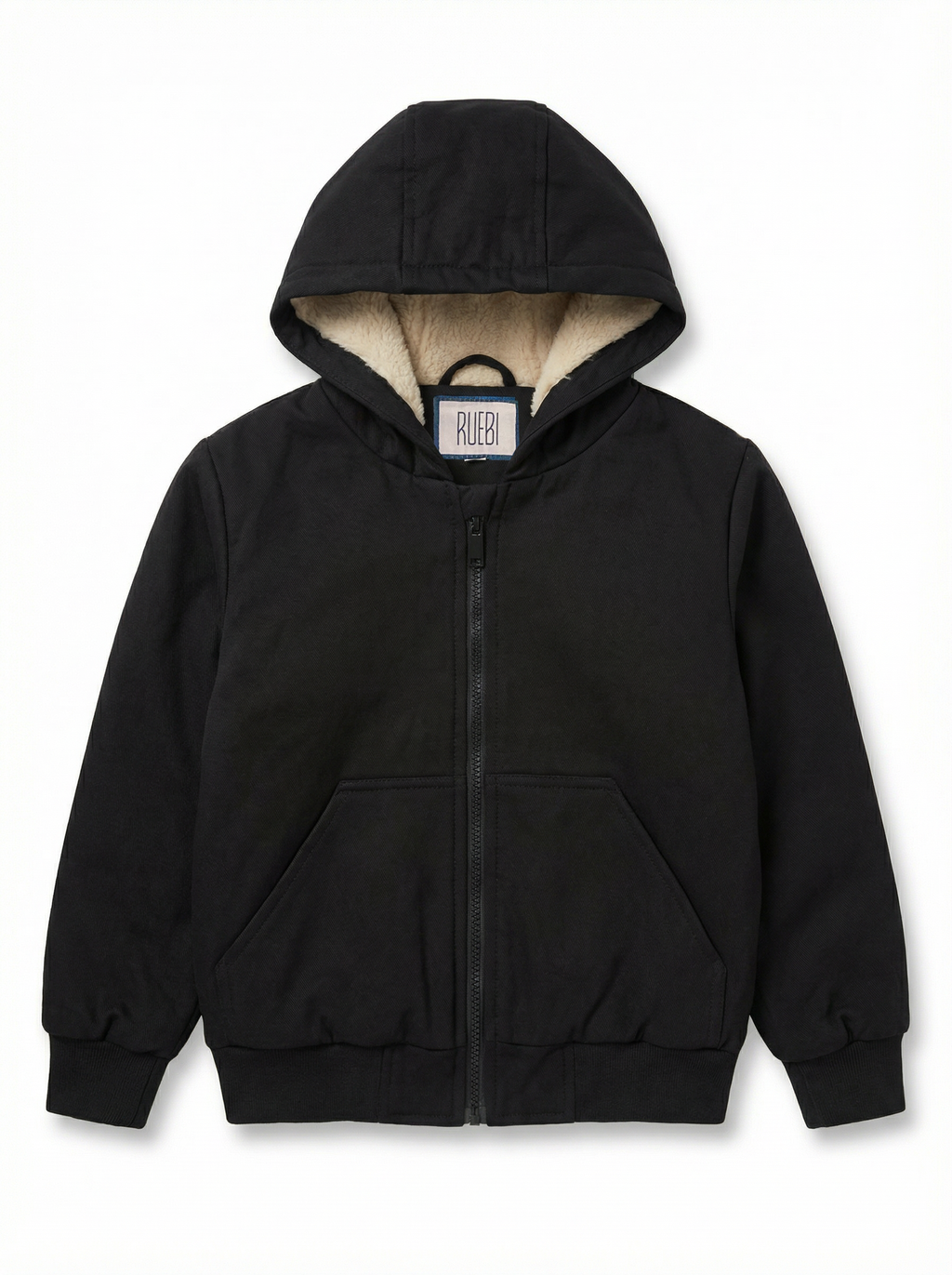 Unisex Kids Fur-Lined Hooded Jacket – Beige Faux Fur Lining | Water-Resistant Lightweight Jacket