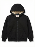 Unisex Kids Fur-Lined Hooded Jacket – Beige Faux Fur Lining | Water-Resistant Lightweight Jacket
