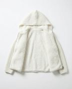 Unisex Baby Chunky Knit Hooded Jacket with Sherpa Lining