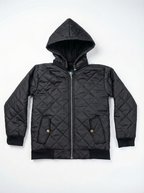 Unisex Kids Quilted Jacket with Removable Hood | Lightweight Warm Outerwear