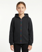 Unisex Kids Rainbow Zip Hoodie Jacket | Water resistant Lightweight
