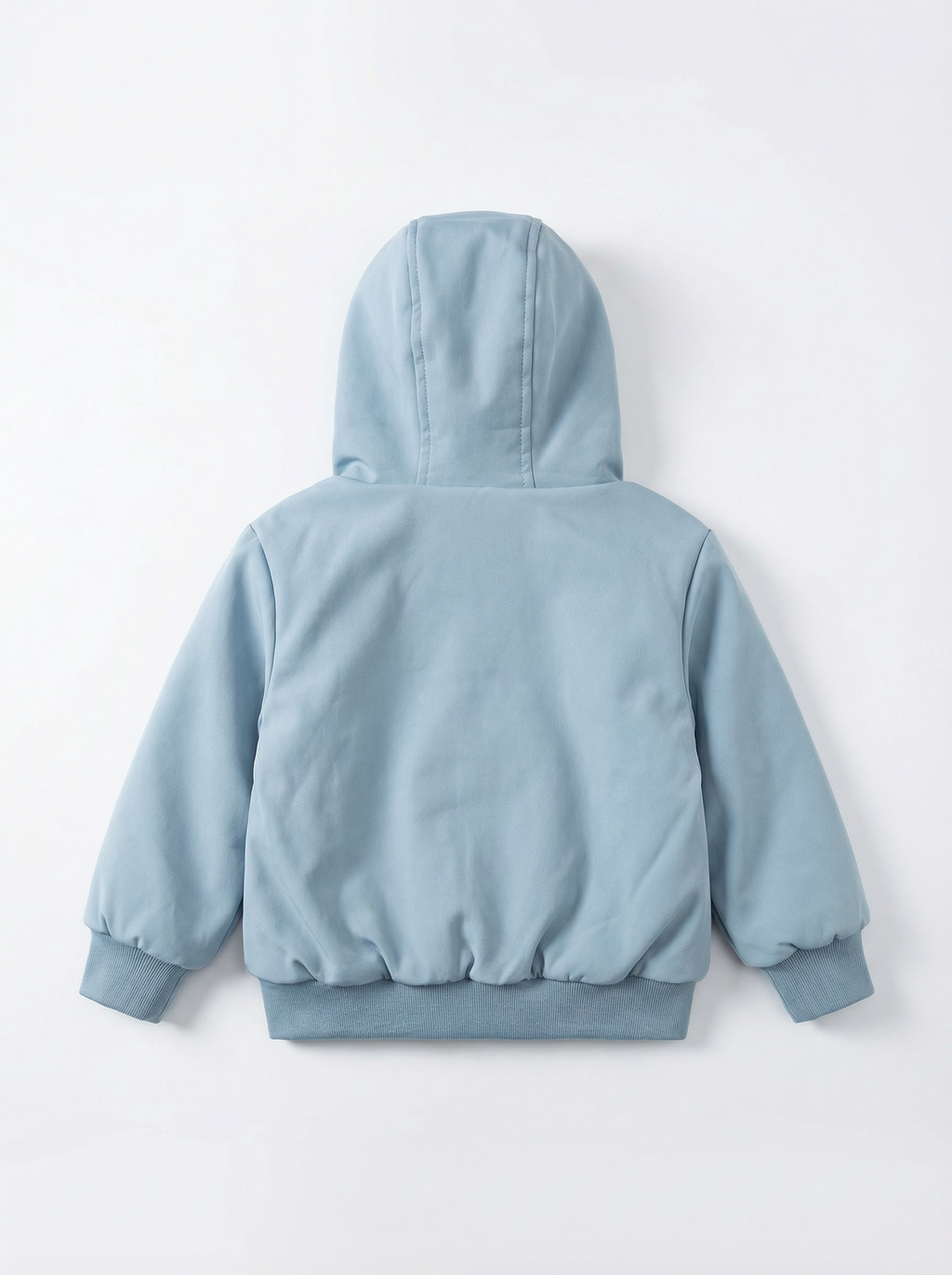 Boys Fur-Lined Hooded Jacket – Light Blue| Water-Resistant Fall & Spring Outerwear