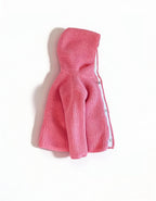 Baby Girl Chunky Knit Hooded Jacket with Sherpa Lining