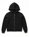 Unisex Kids Rainbow Zip Hoodie Jacket | Water resistant Lightweight