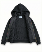 Unisex Kids Rainbow Zip Hoodie Jacket | Water resistant Lightweight