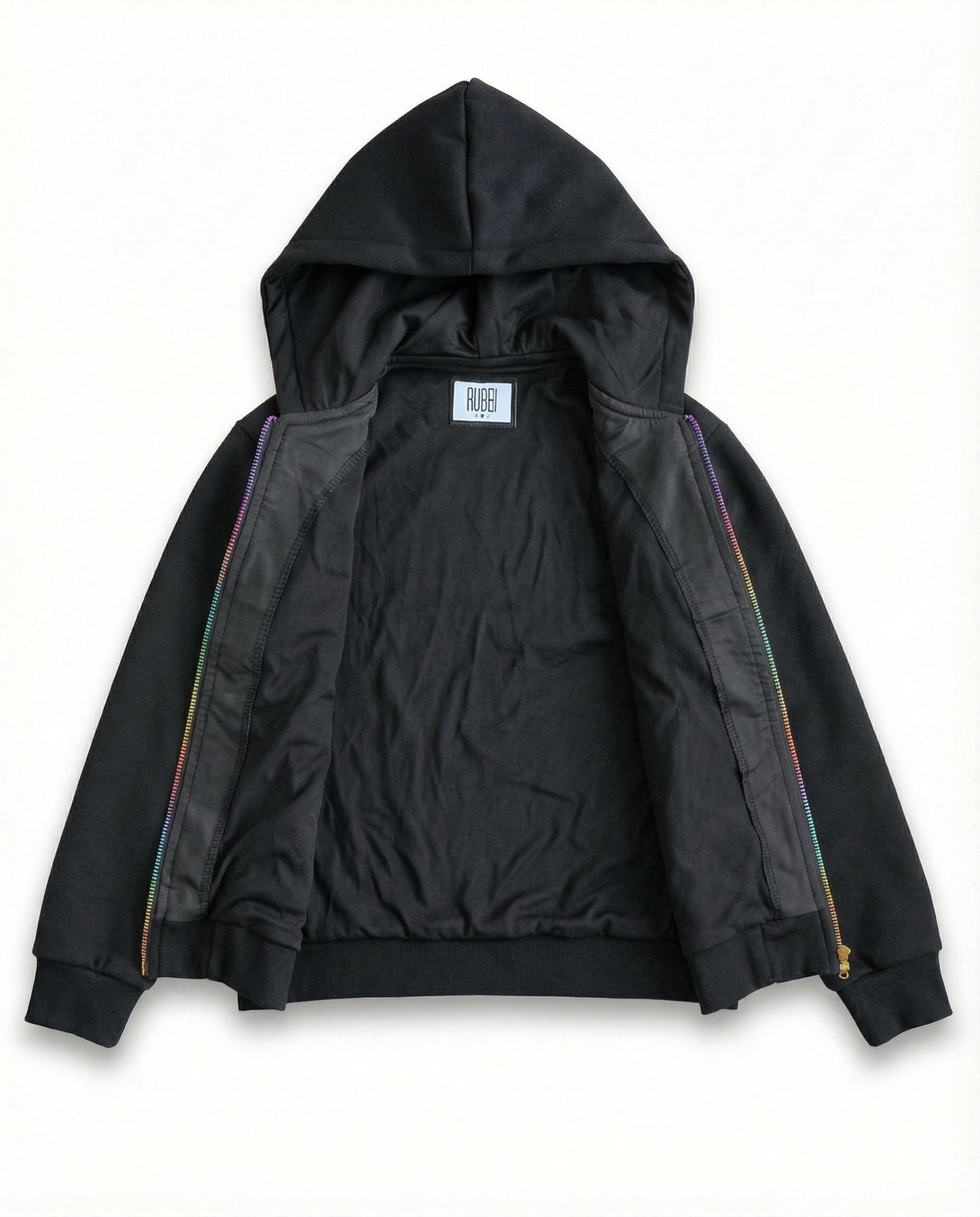 Unisex Kids Rainbow Zip Hoodie Jacket | Water resistant Lightweight