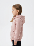 Girls Fur-Lined Hooded Jacket – Pink | Water-Resistant Fall & Spring Outerwear