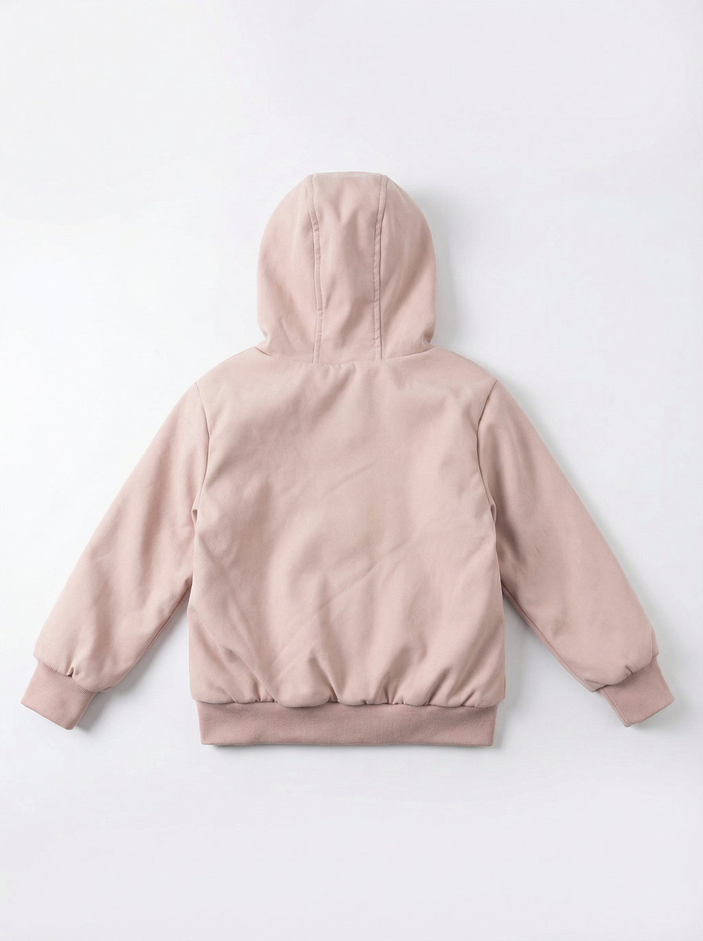 Girls Fur-Lined Hooded Jacket – Pink | Water-Resistant Fall & Spring Outerwear