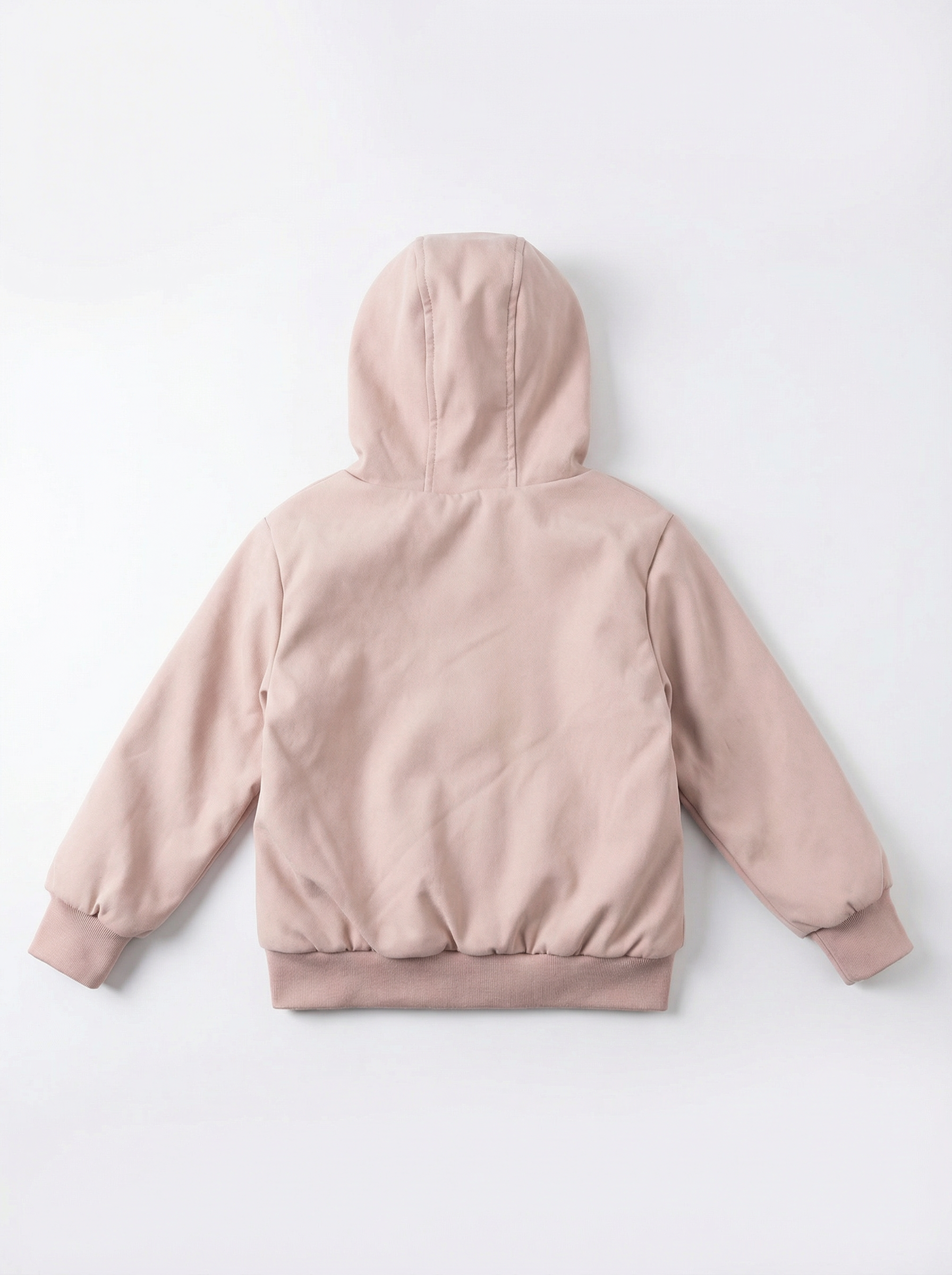 Girls Fur-Lined Hooded Jacket – Pink | Water-Resistant Fall & Spring Outerwear