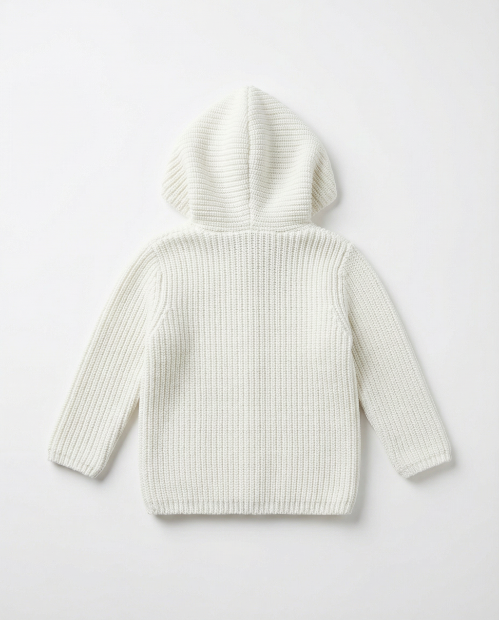Unisex Baby Chunky Knit Hooded Jacket with Sherpa Lining
