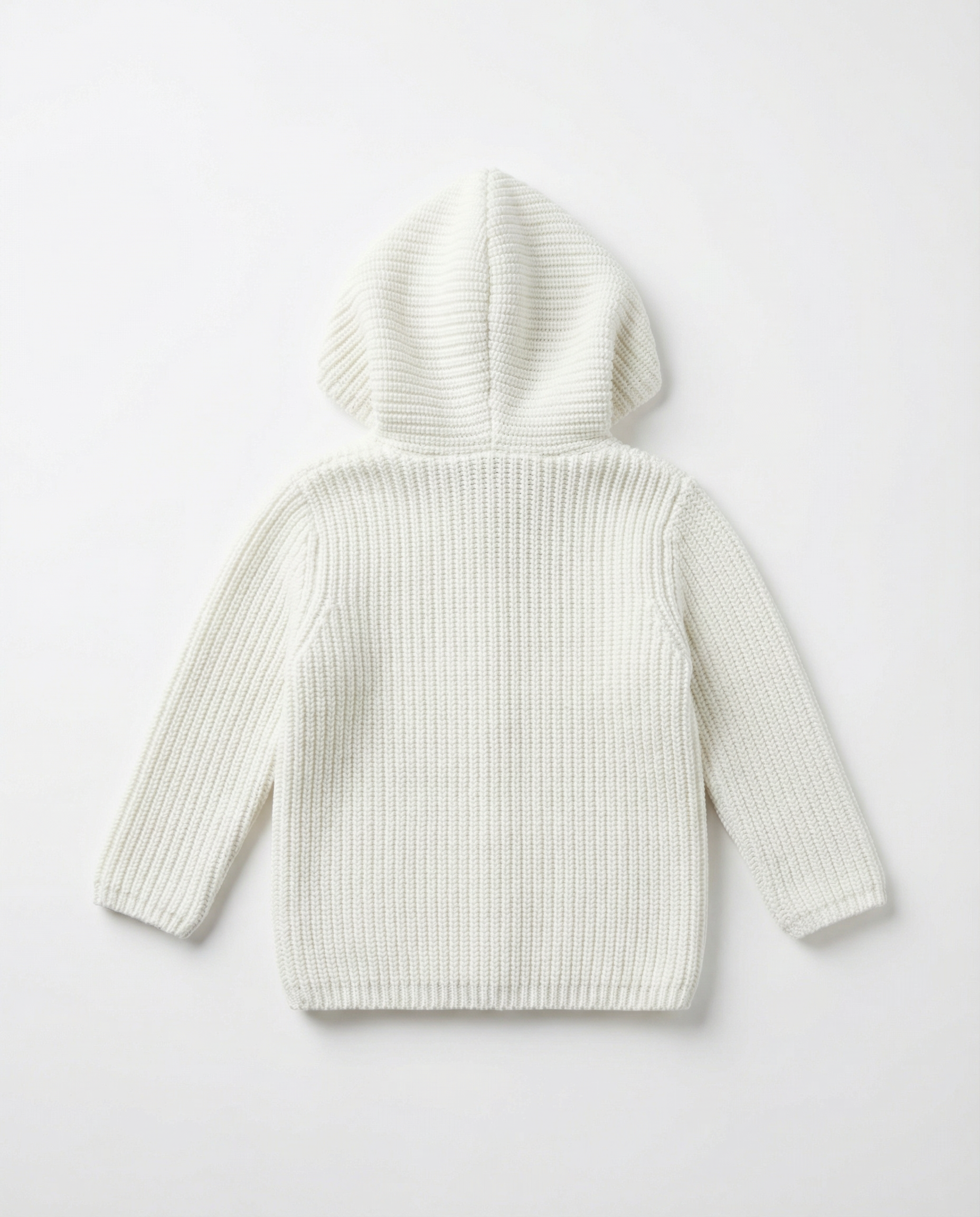 Unisex Baby Chunky Knit Hooded Jacket with Sherpa Lining