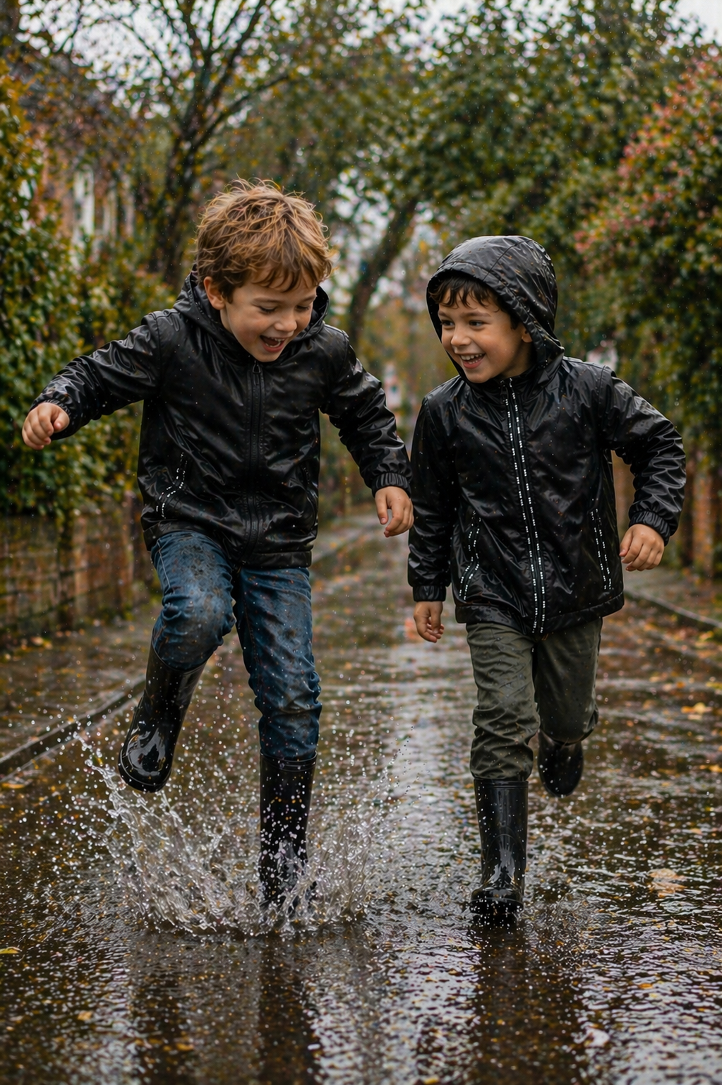 Three kids playing
